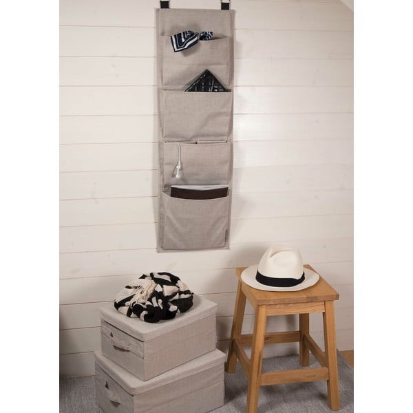 Bež tekstilna kutija za pohranu s poklopcem 35x26x19 cm Soft Storage – Bigso-image-3