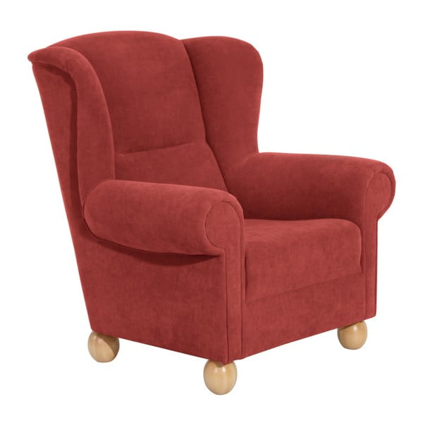 Terakota crvena fotelja Max Winzer Monarch Velur