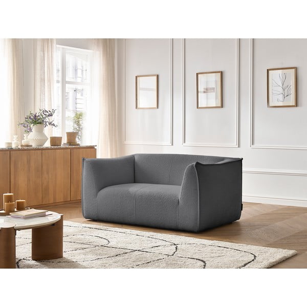 Tamno siva sofa od bouclé tkanine 170 cm Giorgia – Bobochic Paris-image-1