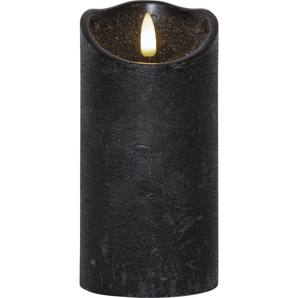 LED svijeća od crnog voska Star Trading Flamme Rustic, visina 15 cm