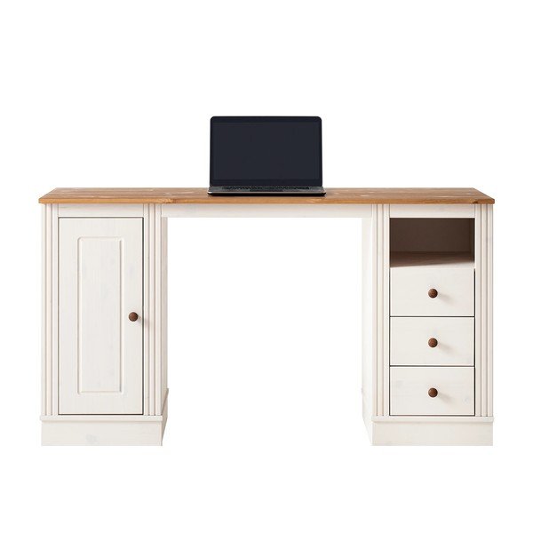 Radni stol s pločom stola od borovine 50x140 cm Anita – Støraa-image-3