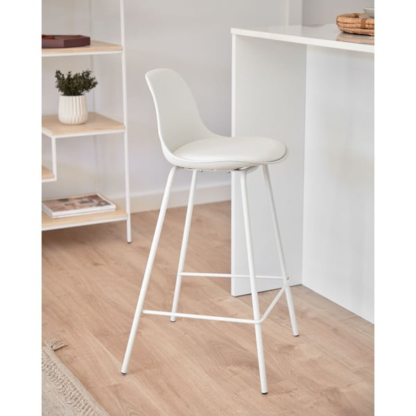 Bijela barska stolica (visine sjedala 65 cm) Brighter – Kave Home-image-2