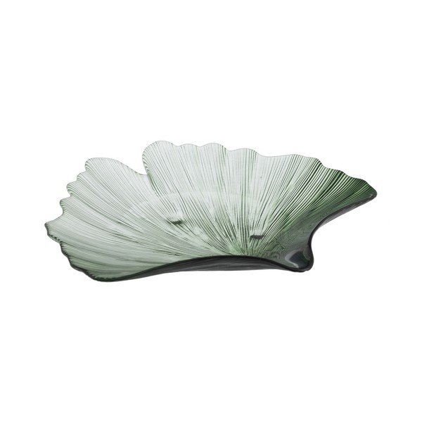Stakleni ukrasni pladanj 31x33 cm Gingko – Ixia-image-2