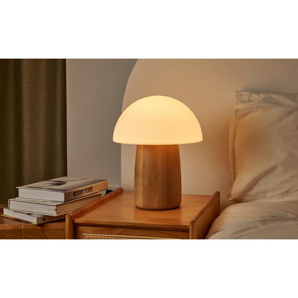 Prigušiva stolna svjetiljka u prirodnoj boji sa staklenim sjenilom (visina 32 cm) Alice - Gingko-image-2