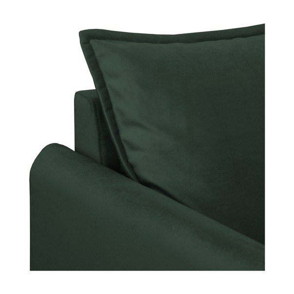 Tamno zelena baršunasta sofa 138 cm Juli – Ropez-image-4