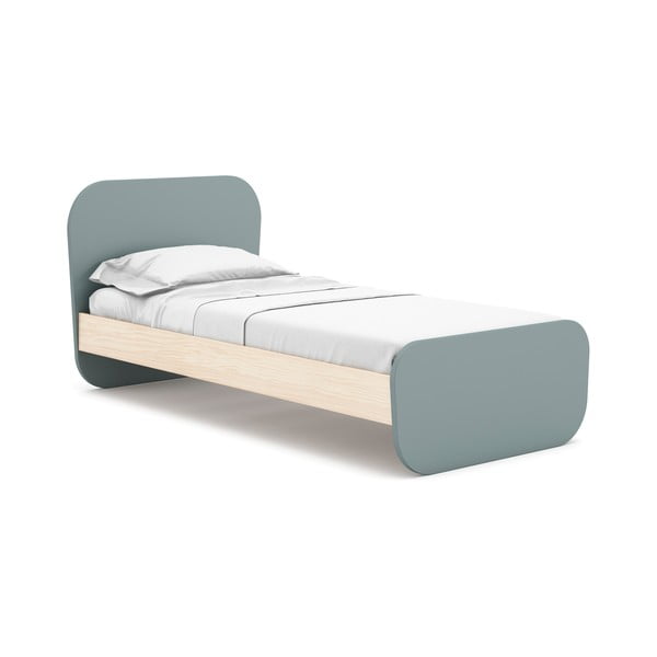 Prljavo zeleni dječji krevet u dekoru bora s podnicom 90x190 cm Esteban – Marckeric-image-2