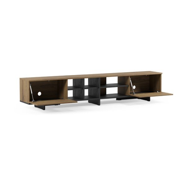 Crna/u prirodnoj boji TV komoda u dekoru hrasta 230x44x36 cm Cequoia – Marckeric-image-3