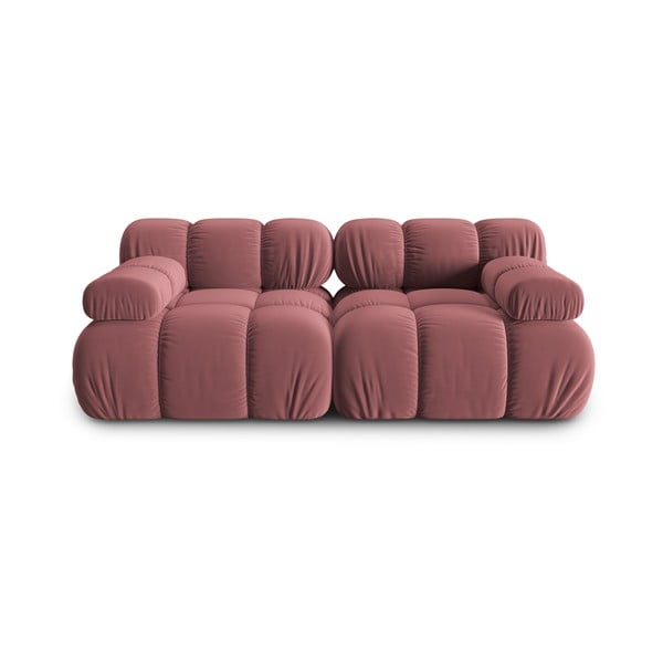 Ružičasta baršunasta sofa 188 cm Bellis – Micadoni Home