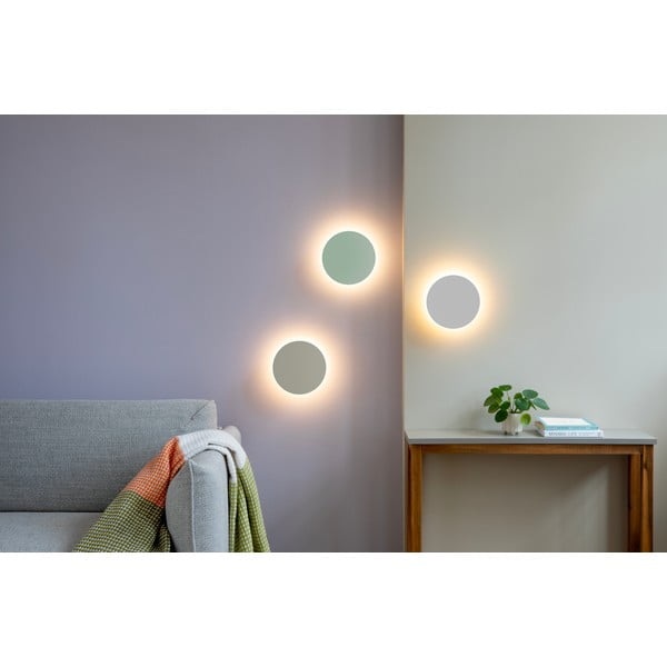 Svijetlo zelena LED zidna svjetiljka s timerom/USB daljinskim upravljačem ø 19 cm Dot - Remember-image-3