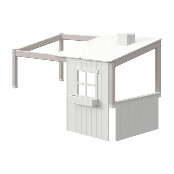 Sivi okvir za krevet u obliku kućice Flexa Classic