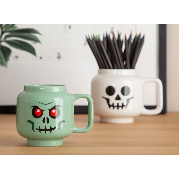 Zelena keramička dječja šalica za latte 255 ml Skeleton – LEGO®-image-1