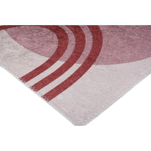 Crveno-bijeli perivi tepih 160x230 cm - Vitaus-image-2