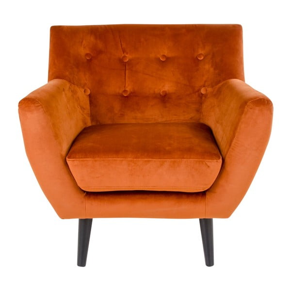 Narančasta fotelja od House Nordic Monte baršuna