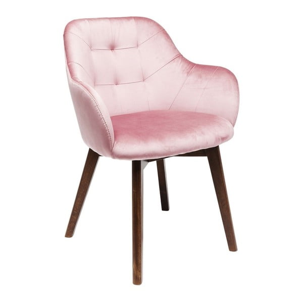 Roza stolica s nogama od bukovog drveta Kare Design