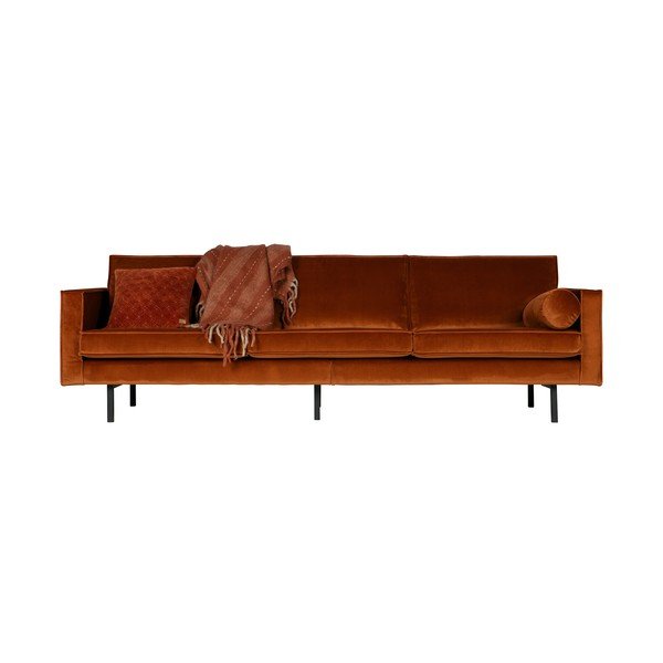 Narančasta baršunasti sofa 277 cm Rodeo – WOOOD-image-3