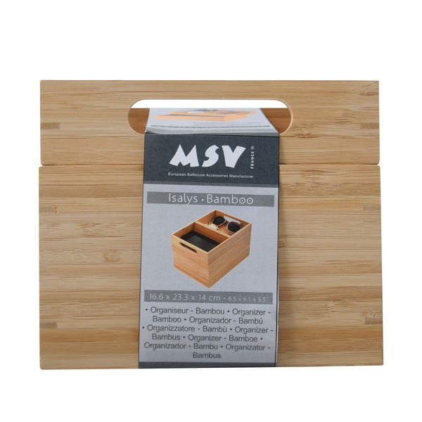 Kupaonski organizator od bambusa za kozmetiku u prirodnoj boji Isalys – MSV-image-4