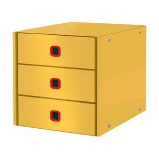 Žuta kutija s 3 ladice Leitz Click & Store