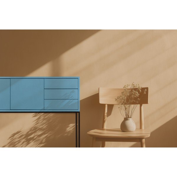 Svijetlo plava niska komoda 113x88,5 cm Scott – Really Nice Things-image-4