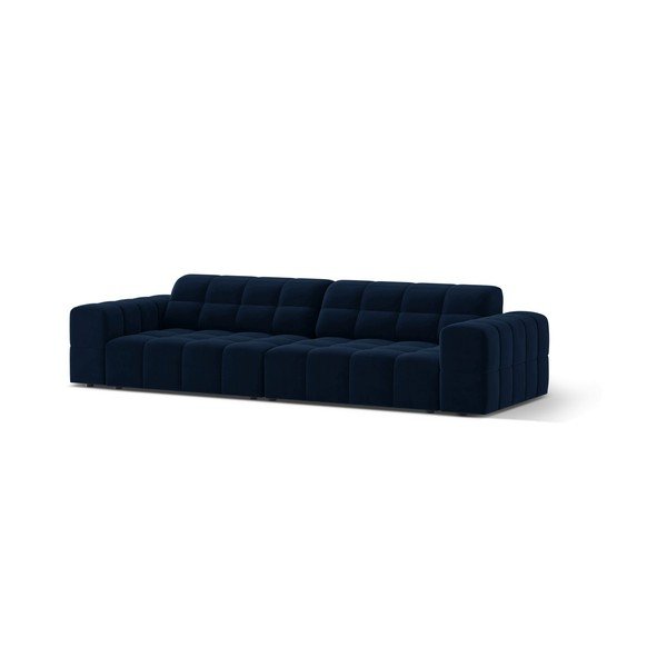 Tamno plava baršunasti sofa 252 cm Chicago – Cosmopolitan Design-image-1