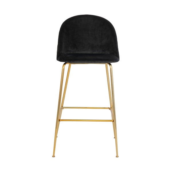 Crne baršunaste barske stolice u setu 2 kom 108 cm Lausanne – House Nordic-image-1