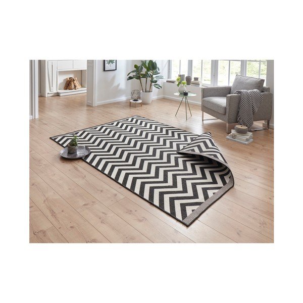 Crno-krem obostrani vrlo izdržljiv tepih Bougari Twin Supreme Mismo, 290 x 200 cm-image-3