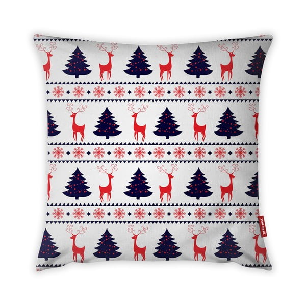 Navlaka za jastuke Vitaus Uzorak božićnog drvca i jelena, 43 x 43 cm