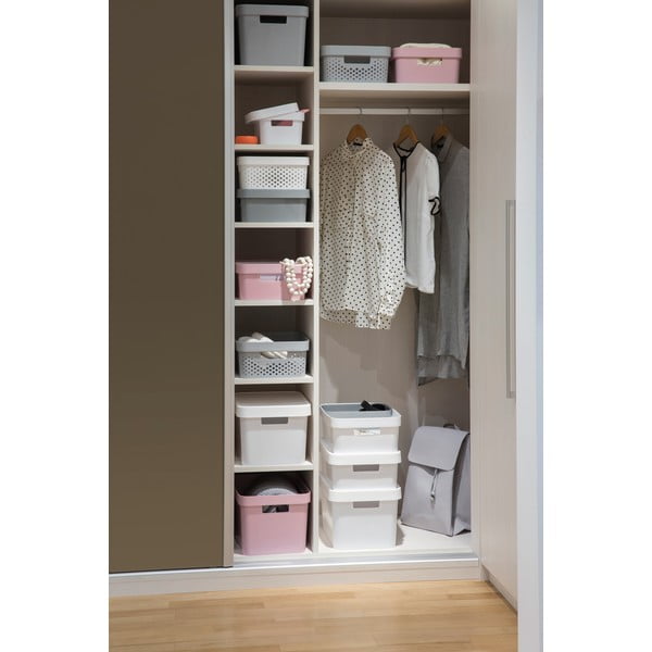 Siva košara za odlaganje Curver Infinity Dots, 17 l-image-2