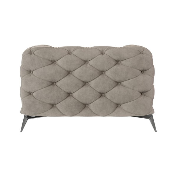 Sivo-bež baršunasti fotelja Chelsea – Ropez-image-3