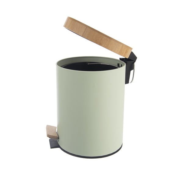 Svijetlo zelena metalna kanta za smeće s pedalom 5 l Greenish – Orion-image-2