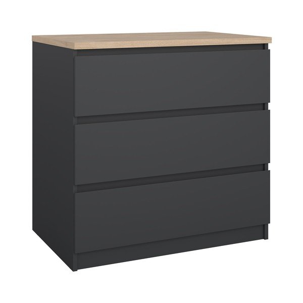 Tamno siva komoda 77x76x50 cm Naia – Tvilum