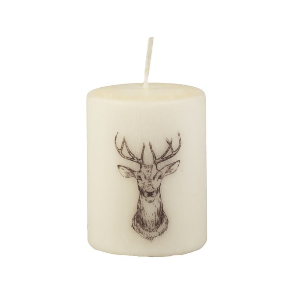 Unipar Deer krem bijela svijeća, vrijeme gorenja 32 h