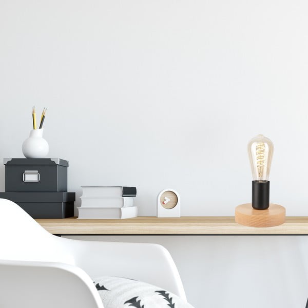 Stolna lampa u crnoj-prirodnoj boji - LAMKUR-image-2