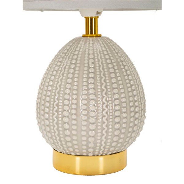 Svijetlo siva stolna lampa keramička s tekstilnim sjenilom (visina 30,5 cm) Flavi – Mauro Ferretti-image-2