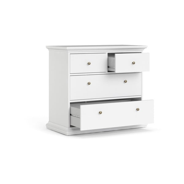 Bijela niska komoda 96x87 cm Paris – Tvilum-image-4