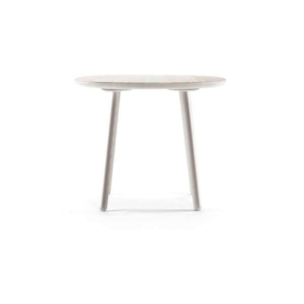 Siva stol za blagovaonu od prirodnog masivnog drveta EMKO Naïve, ⌀ 90 cm-image-2