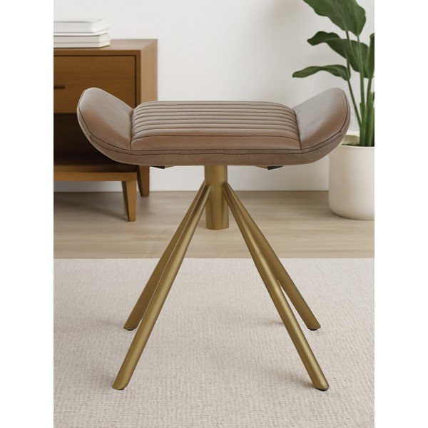 Sivi kožni tabure Buffalo – Premier Housewares-image-1