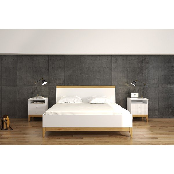 Bračni krevet visine 88 cm od borove šume Skandica Livia, 200 x 200 cm-image-1