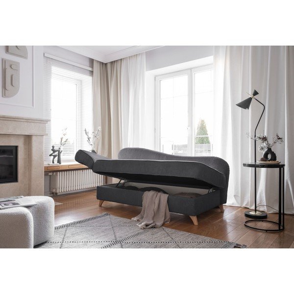 Siva ležaljka od samta (s lijevim kutom) Chic Charlotte – Miuform-image-2