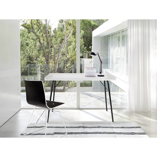 Radni stol s bijelom pločom 52x115 cm Rayburn – Woodman-image-3