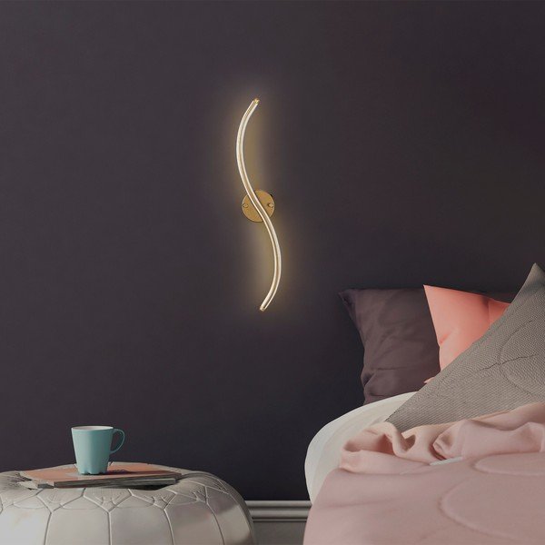 LED zidna lampa u zlatnoj boji Yilan – Opviq lights-image-3