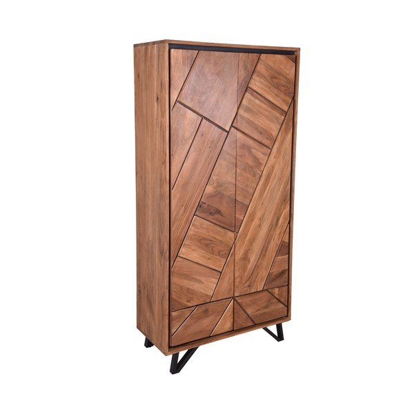 Ormar od masivnog bagrema u prirodnoj boji 90x181x40 cm Ambala – Interia Home & Living-image-2
