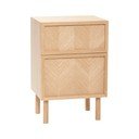 Noćni ormarić od punog hrasta u prirodnoj boji Herringbone – Hübsch