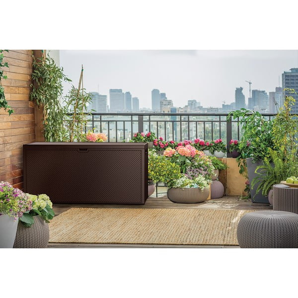 Tamno smeđa vrtna kutija za pohranu Emily – Keter-image-1