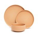 Set od 18 komada ciglasto narančastog posuđa od kamenine Bonami selection Malia