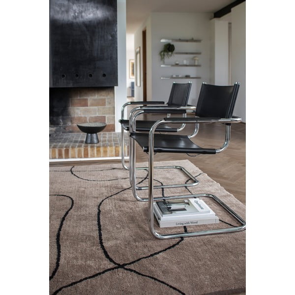 Smeđi periv pamučan tepih 140x200 cm Shadow – Mette Ditmer Denmark-image-1