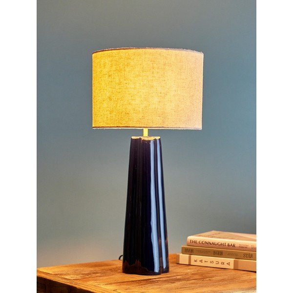 Plava/krem metalna stolna lampa s tekstilnim sjenilom (visina 61 cm) Cornelie – Bloomingville-image-1
