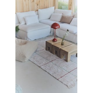 Krem periv/ručno rađen pamučan tepih 90x130 cm Color Lines – Lorena Canals