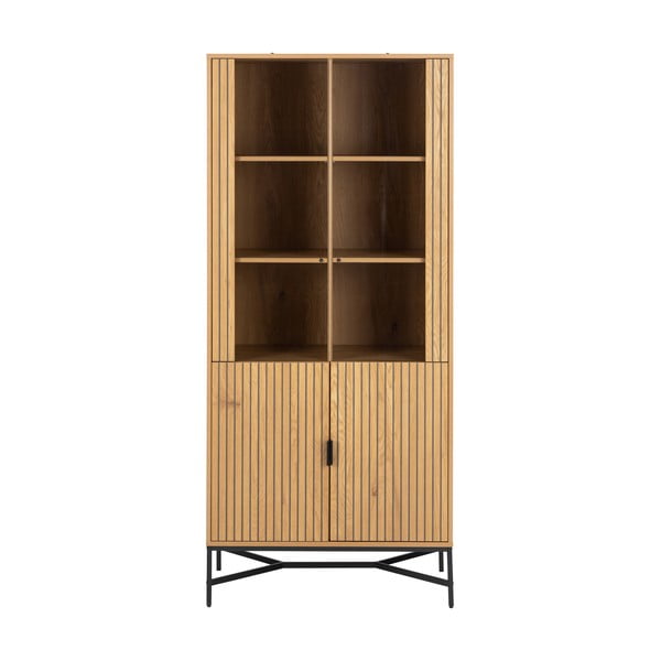 Vitrina u dekoru hrasta u prirodnoj boji 80x180x40 cm Jaipur – Actona