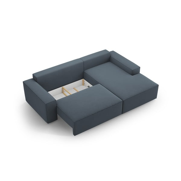 Plava sklopiva kutna garnitura (s desnim kutom) Jodie – Micadoni Home-image-4