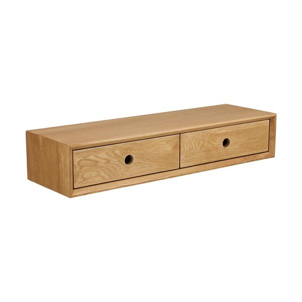 Polica od punog hrasta u svijetloj prirodnoj boji 80 cm Luzern – House Nordic